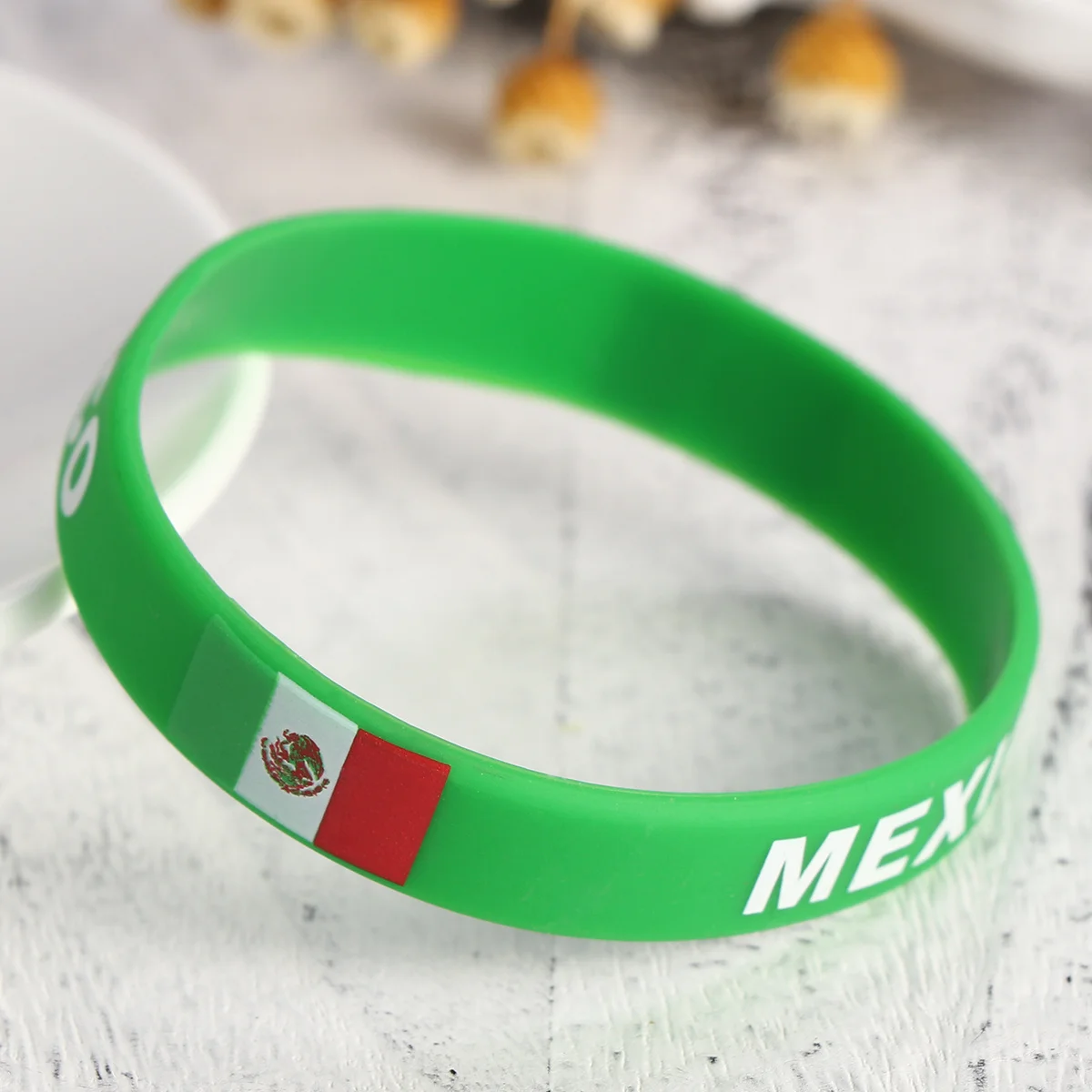 

6Pcs Silicone Wristband Premium Soft Country Bracelet for Sports Size Fits Most Comfortable Wearable Supporter Band