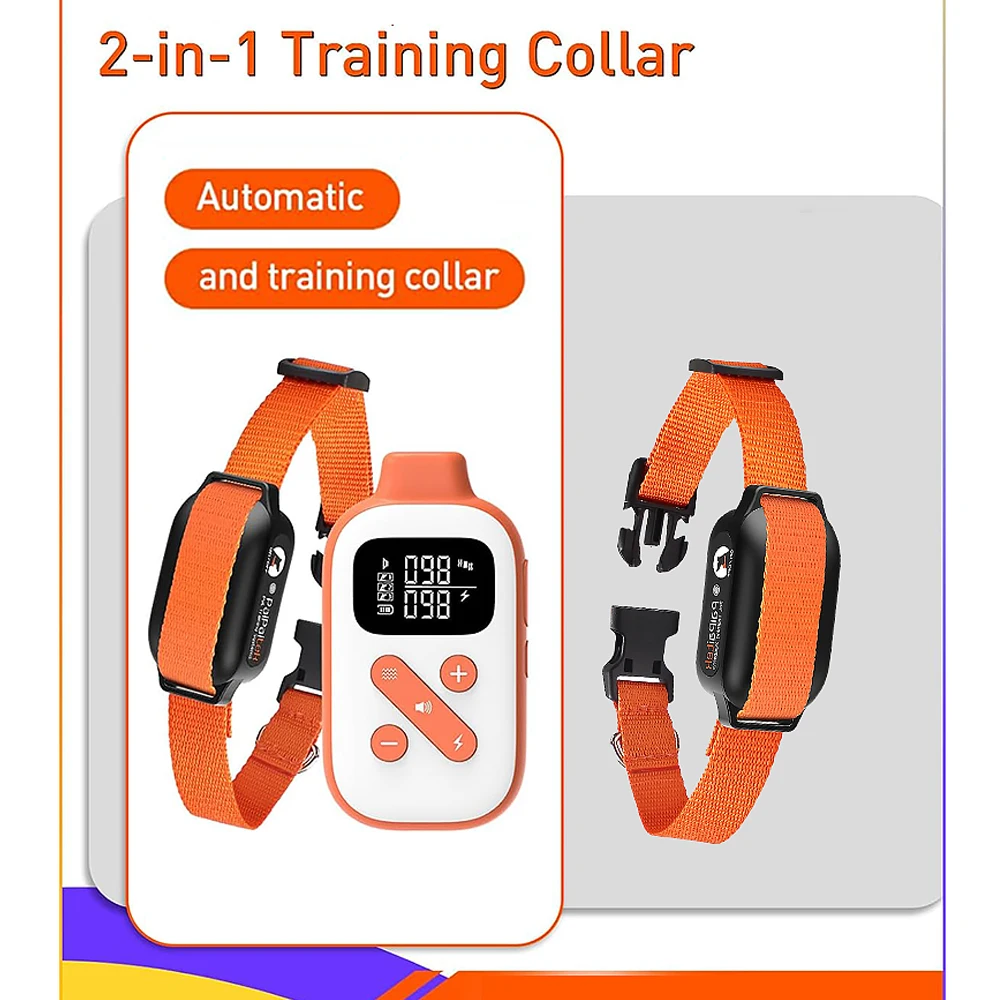 Imagem -03 - Poaipaitek-coleira de Treinamento Impermeável Dog Dog Bark Collar com Controle Remoto 3300ft Rangeauto Anti Bark e Formação Collar Combo