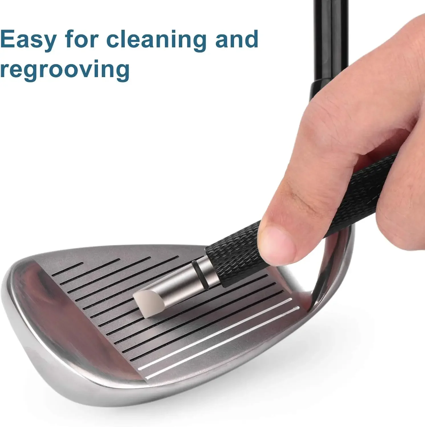 Wedge Sharpener Golf Club Head Flat Grooves Cleaning Knife Slotted Straight Line UShape Pen VShaped Trench Cleaner Grooving Tool