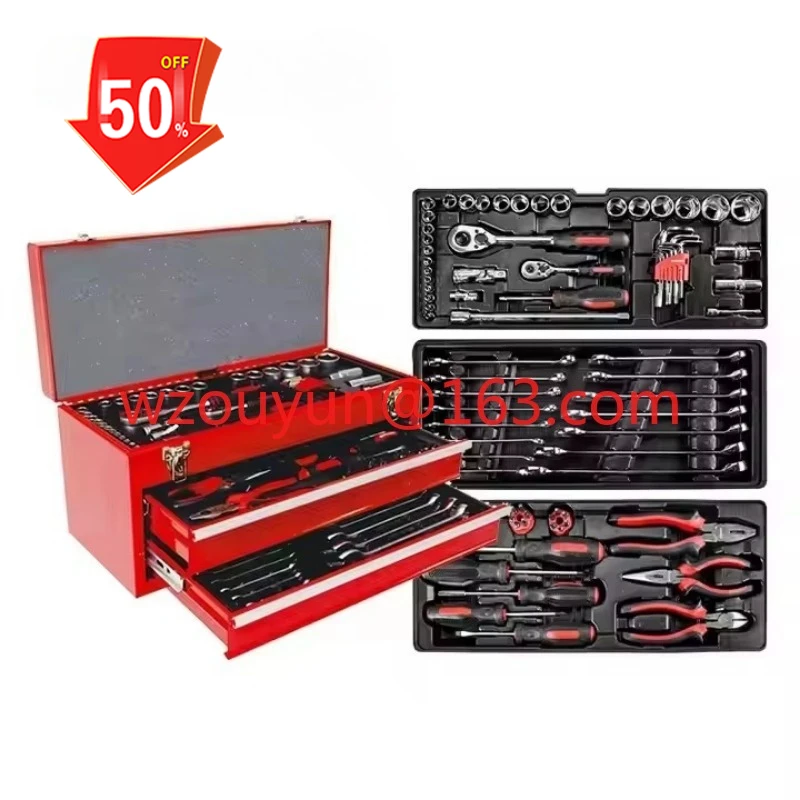 

90pcs Socket Wrench 3-Layer Mechanics Tool Repair Case Full Household Hand Tool Set