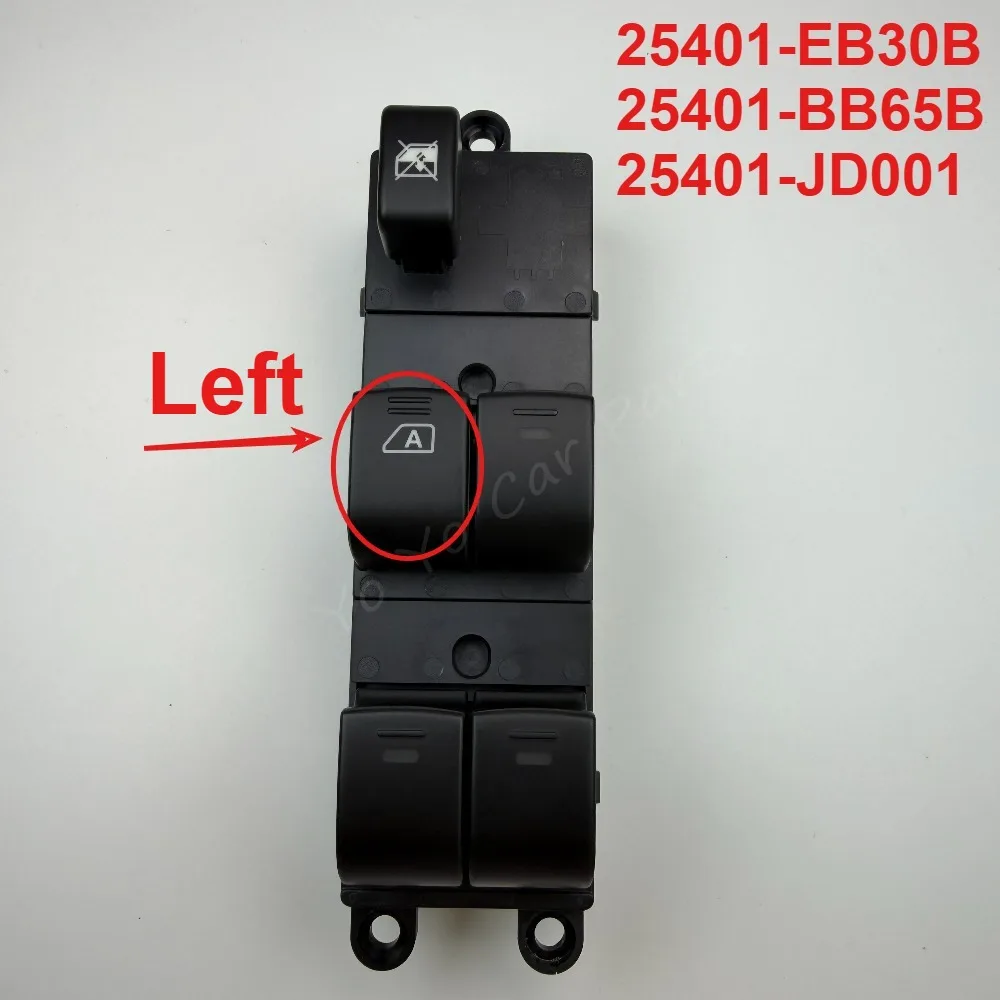 25401-BB65B 25401-EB30B Pour Nissan Navara D40 2005-2015 Interrupteur De Commande De LèVe-Vitre éLectrique-image