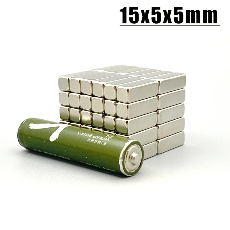 10/20/50/100Pcs 15x5x5mm Block Magnets Round Imanet 15mm x 5mm x 5 mm sheet magnet Fridge Hook Tool for Home Decoration
