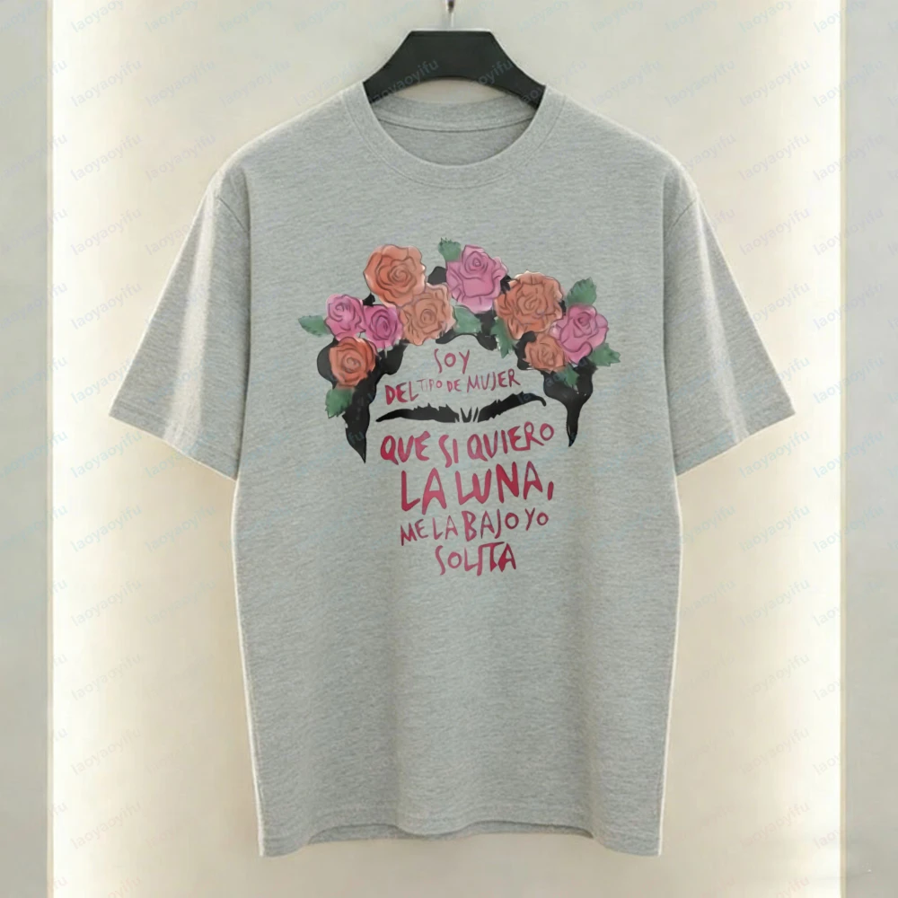 Mexican Culture Design Tee Frida Kahlo Women T-Shirt Trendy Casual Style Cotton Tops Trend Classics Nostalgia Clothes for Women view 6