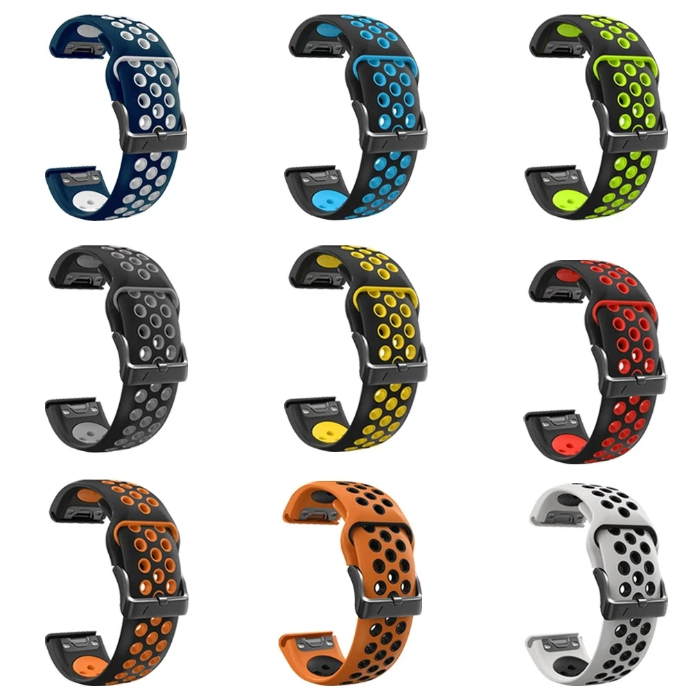 Quickfit Silicone Band For Garmin Fenix 7 7X 6X 6 Pro GPS 5 5X Plus Instinct 2 Epix 2 945 935 Bracelet Strap 26mm 22mm Wristband