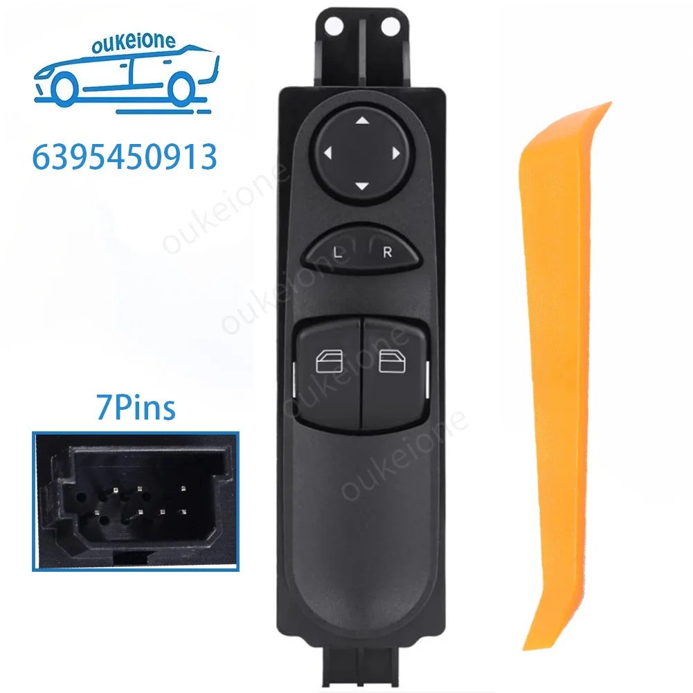 6395450913 para Mercedes Vito W639 Mixto Kasten 2003 2004 2005 2006 2007-2015 Botão de Controle Elétrico do Vidro Principal