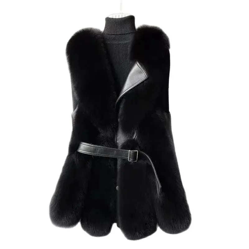 Nuovo gilet di pelliccia di volpe ad alta imitazione femminile Slim Joker moda di fascia alta giovane Online celebrità esplosioni temperamento cappotto femminile Tid