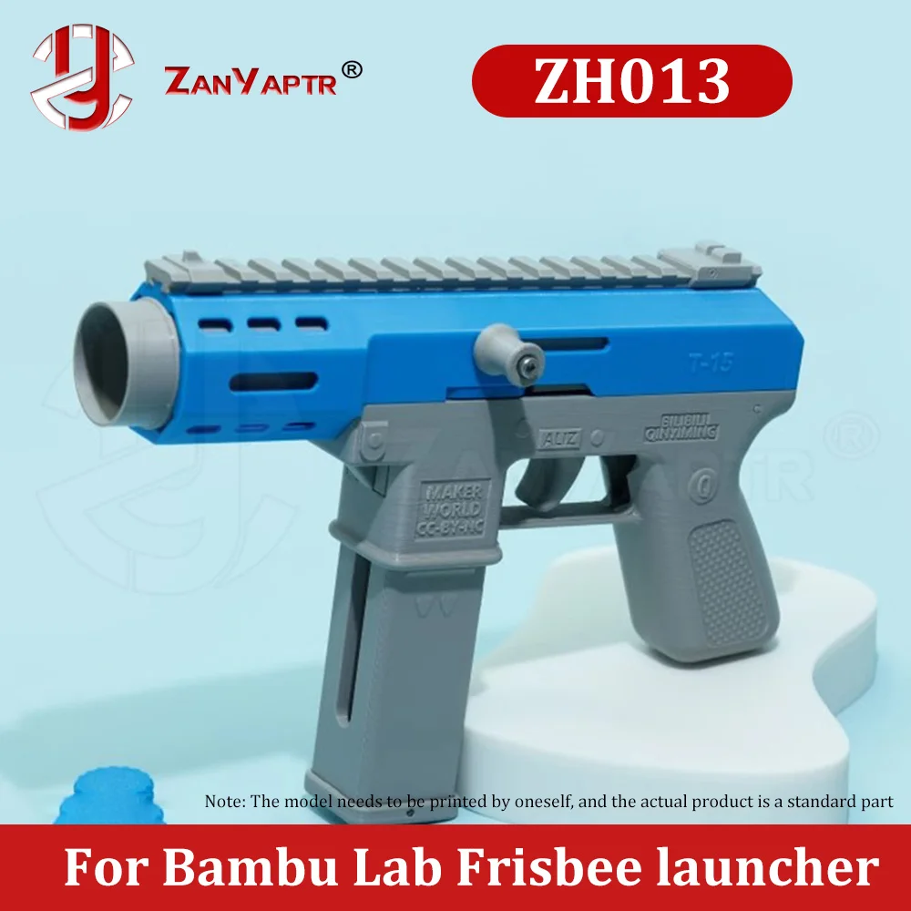 For Bambu Lab Frisbee Launcher ZH013 DIY Creative Model Components TEC-9 Disc Shooter 3D Printer