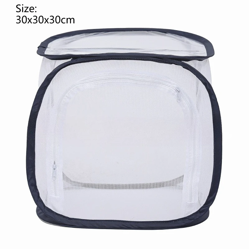 Outdoor Opvouwbare Insectenveredelingskooi Vlinderkooi Uitbroedbaar Mesh Ademend Lichtdoorlatende Insectenobservatie Box Kooi