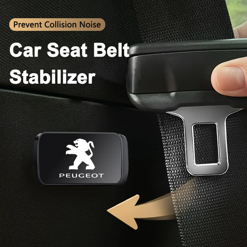 Magnetic Car Seat Belt Anchor Holder Stabilizer Interior Accessories For Peugeot 206 207 307 308 408 508 301 3008 2008 5008 RCZ