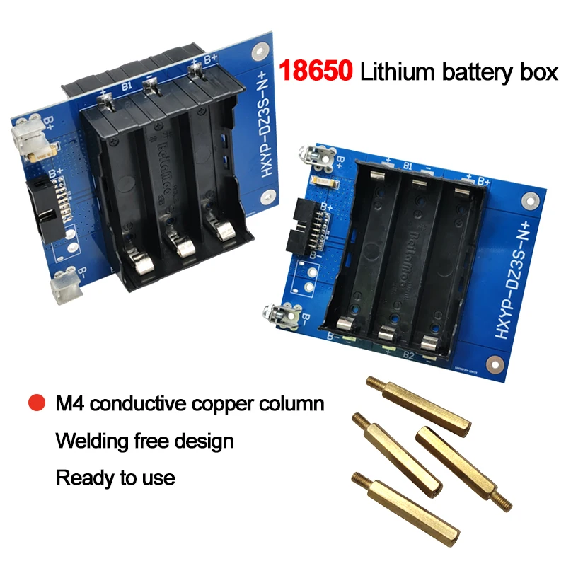 DIY 12V 3S Power Wall Battery Holder 18650 Battery Pack with 3S 30A BMS 3S1P 3S2P Battery box/storage