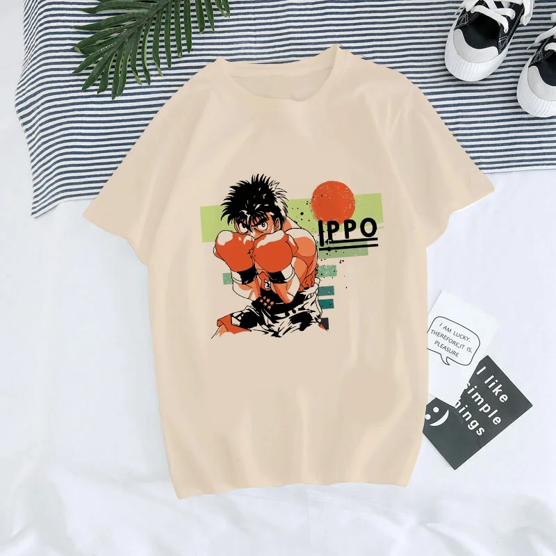 Hajime No Ippo Manga Y2k TShirt Anime giapponese Hip Hop Tee Top Uomo Donna Makunouchi Takamura T-shirt KGB Harajuku Tshirt vestiti