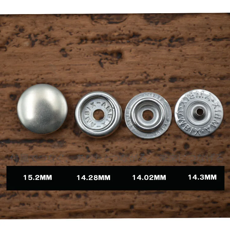 

AMBIX Four-in-one Japan Imported Button Large White Silver Copper Spot Clothing Jacket Decorative Buckle