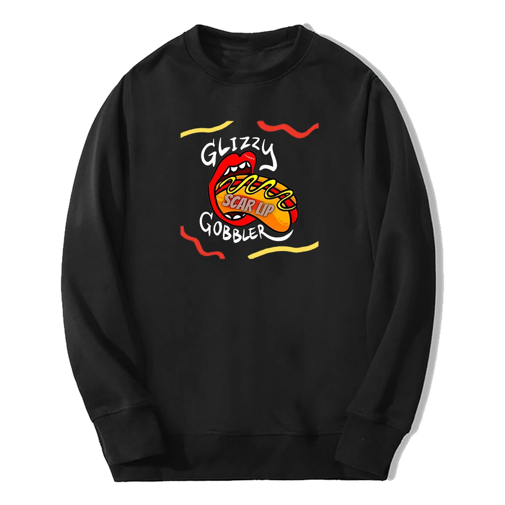 

Scar Lip Glizzy Gobbler Merch Sweatshirt Pop Rapper Crewneck Long Sleeve Streetwear Men Women Hip Hop Clothes