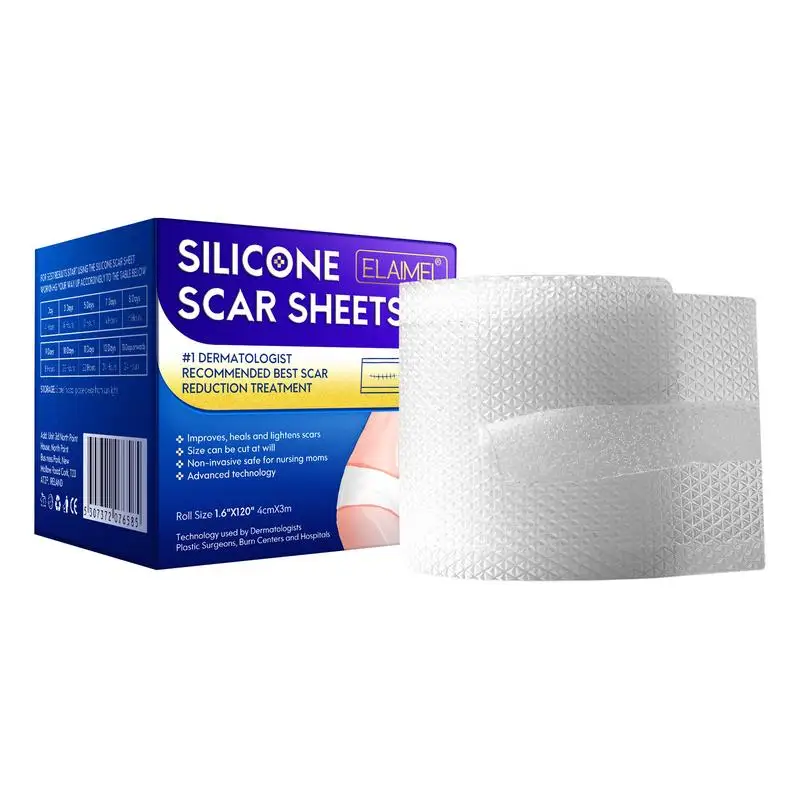 Hojas de silicona reutilizables para eliminar cicatrices, Gel de silicona, parche de crema, vendaje utilizado para cicatrices producidas por lesiones y quemaduras