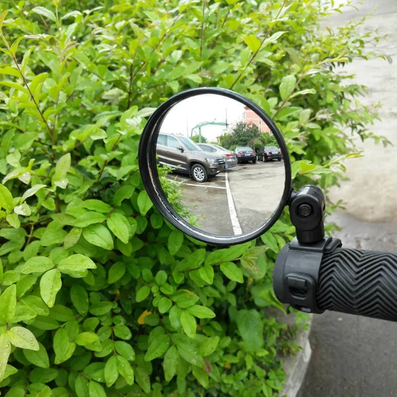 2pcs Adjustable Rotate Bicycle Auxiliary Rearview Mirror Handlebar Mount Wide-Angle Convex Cycling Rear View Mirrors Accessories image 4