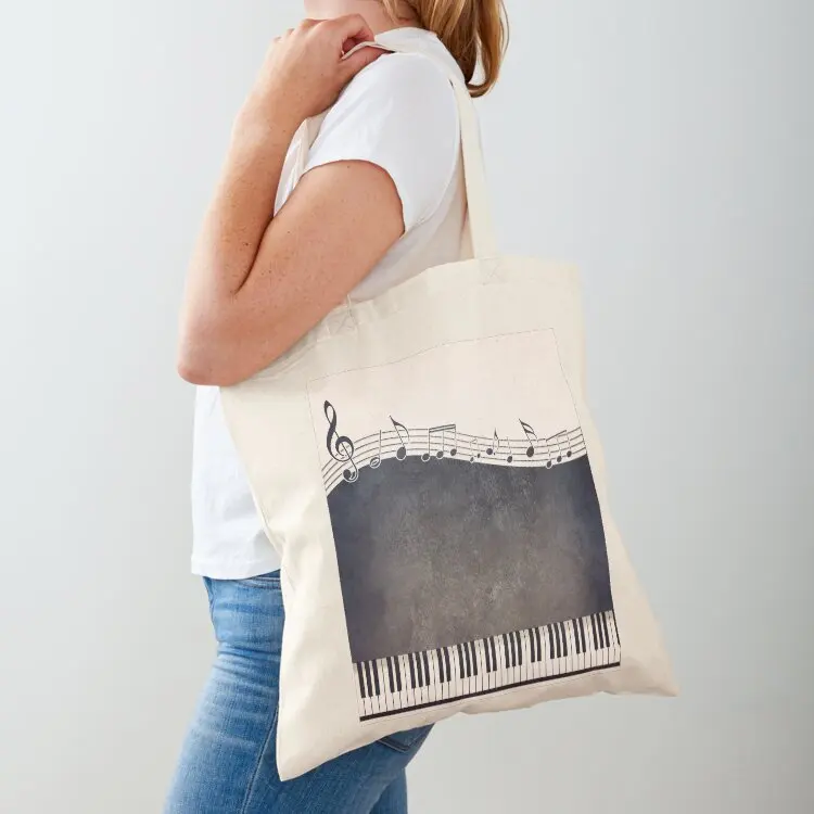 

Piano Tote Bag shopping bag logo bags woman 2025 foldable reusable bag Women's handbag