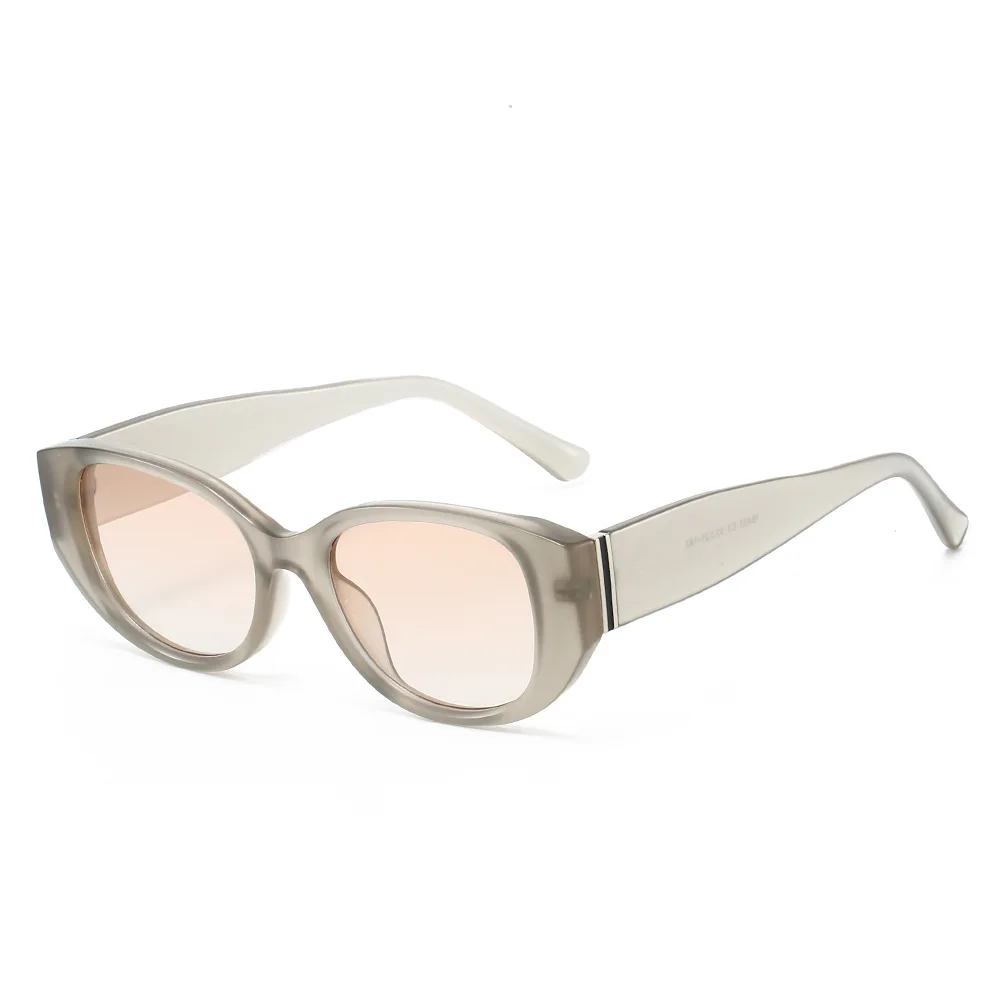 

New Luxury Retro Gradient Oval Women Sunglasses 2025 Brand Design Personality Brown Versatile Men Sun Glasses UV400