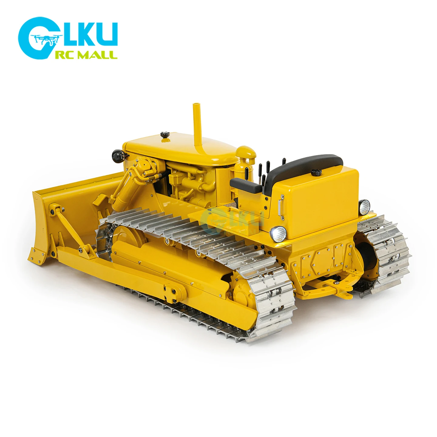 MDRC 1/14 Metal D7 Bulldozer Simulation Engineering Vehicle Model, RTR Model Car, Smoke Generator