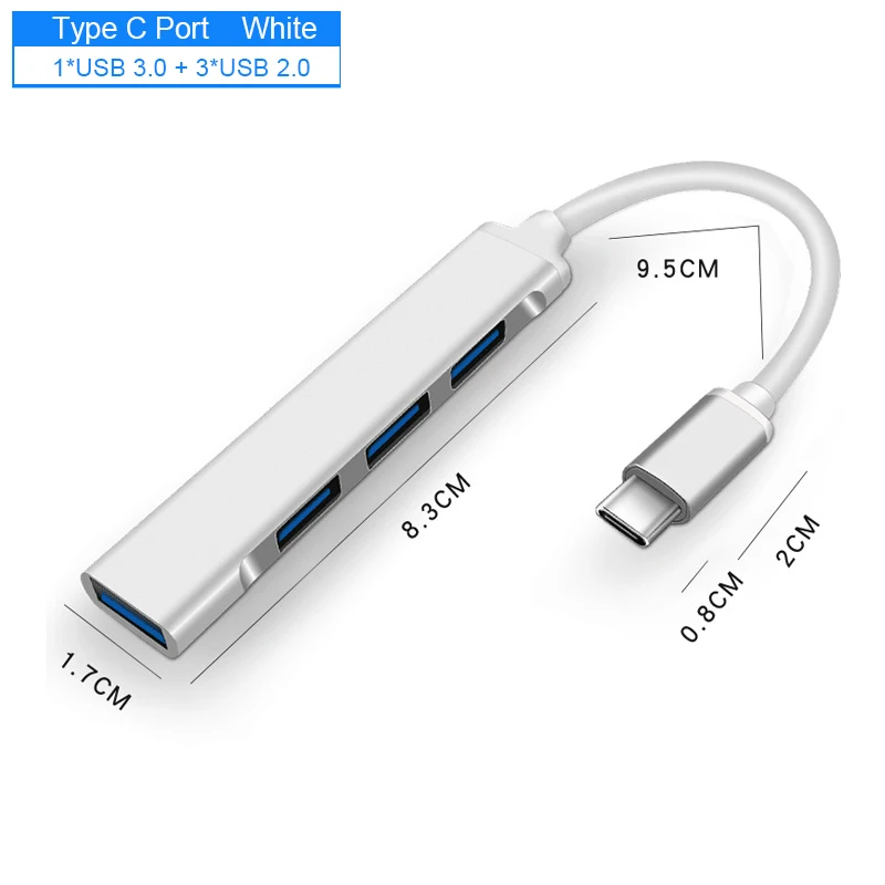 USB C HUB 3.0 Type C 3.1 4 USB Port Multi Splitter cable Adapter OTG For Lenovo Xiaomi Macbook Pro 13 15 Air Pro PC Computer