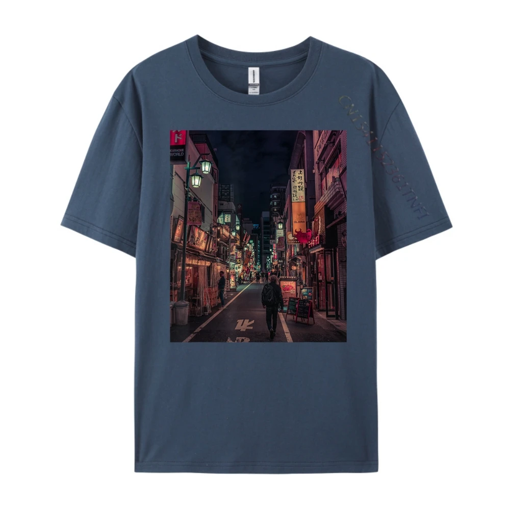 

90 Lofi Tokyo Japanese Streetwear Aesthetic Colorful Night Anime T Shirts Woman Brand Clothing Group Sports T Shirt