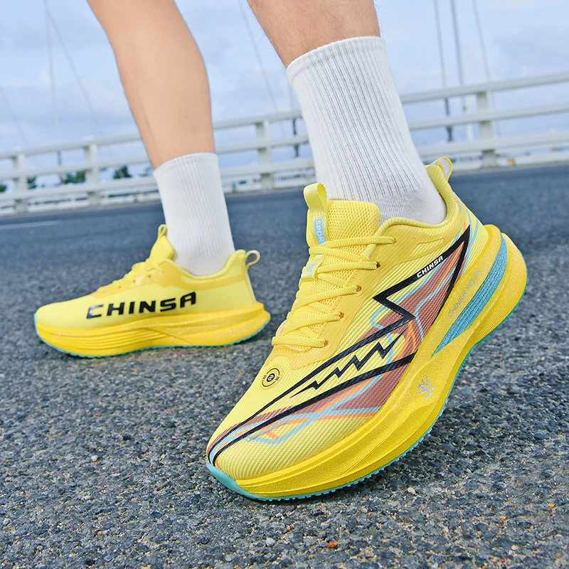 Running Shoes, Autumn Soft-Soled Shock-Absorbing Carbon Plate Ultra-Light Running Shoes, Youth Mesh Breathable Sports Shoes for Men and Women, Couple Models