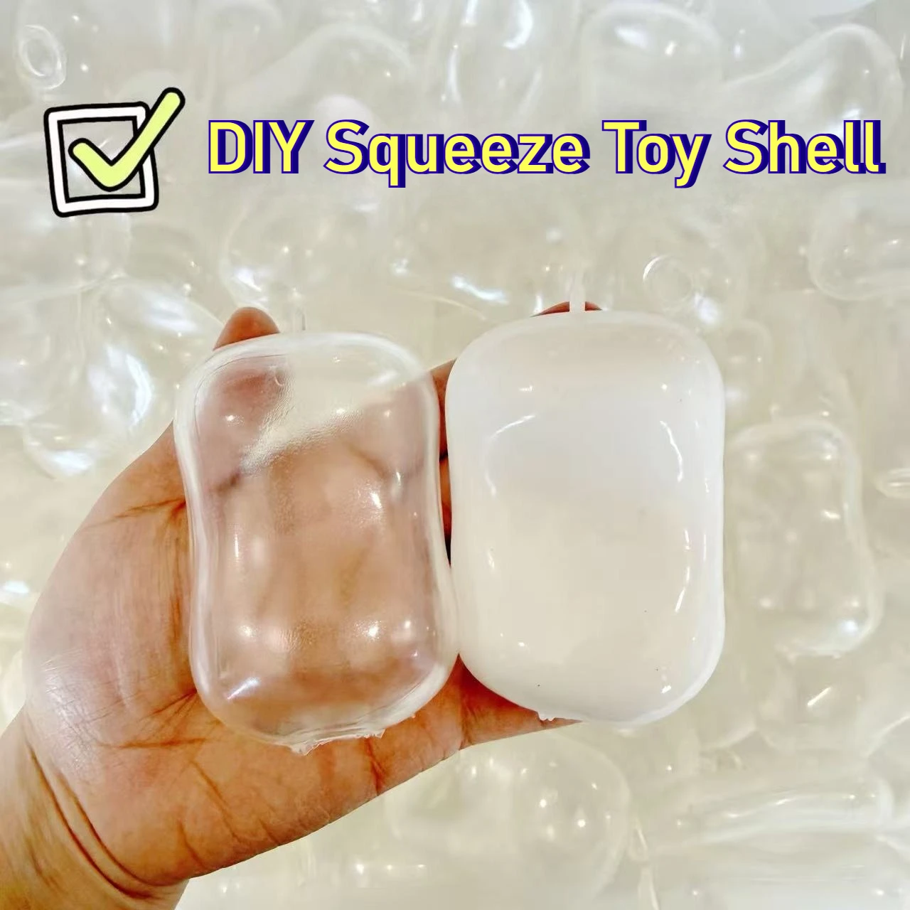 Simulation Soap Squishy, DIY Hand-made Squeeze Toy Shell Replacement, Can Fill The Ball Skin