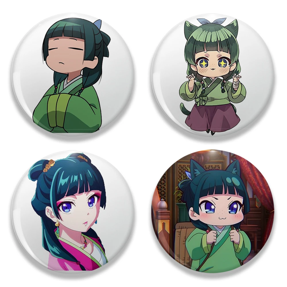 Insignias bonitas de Chica de Anime para bolso, accesorios de ropa, moda Kawaii Maomao Jinshi Manga, broche de botón Retro, alfileres, regalos para seguidores