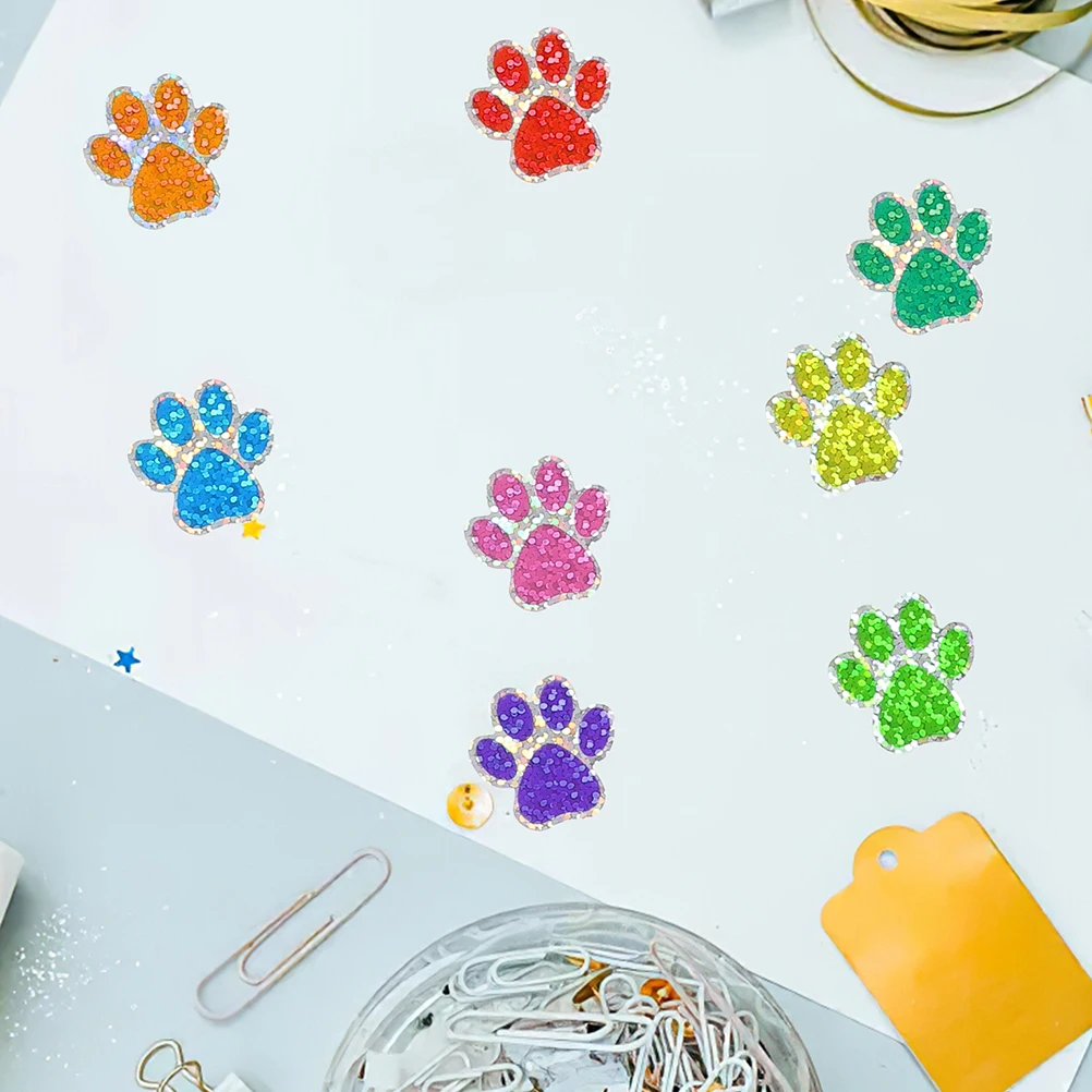 2 rolos de adesivos de pata de cachorro de estimação autoadesivos decalques de parede para quarto sala de estar cozinha decoração reutilizáveis adesivos de impressão de pata