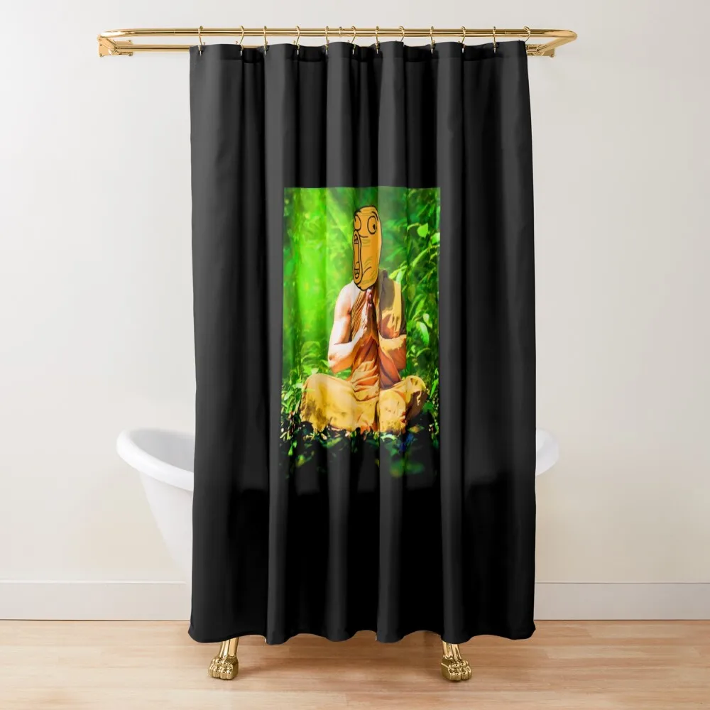 trololo bdsm means buddhism Shower Curtain Shower Sets For Bathroom Bathroom Decor Waterproof Fabric Bathroom Curtain