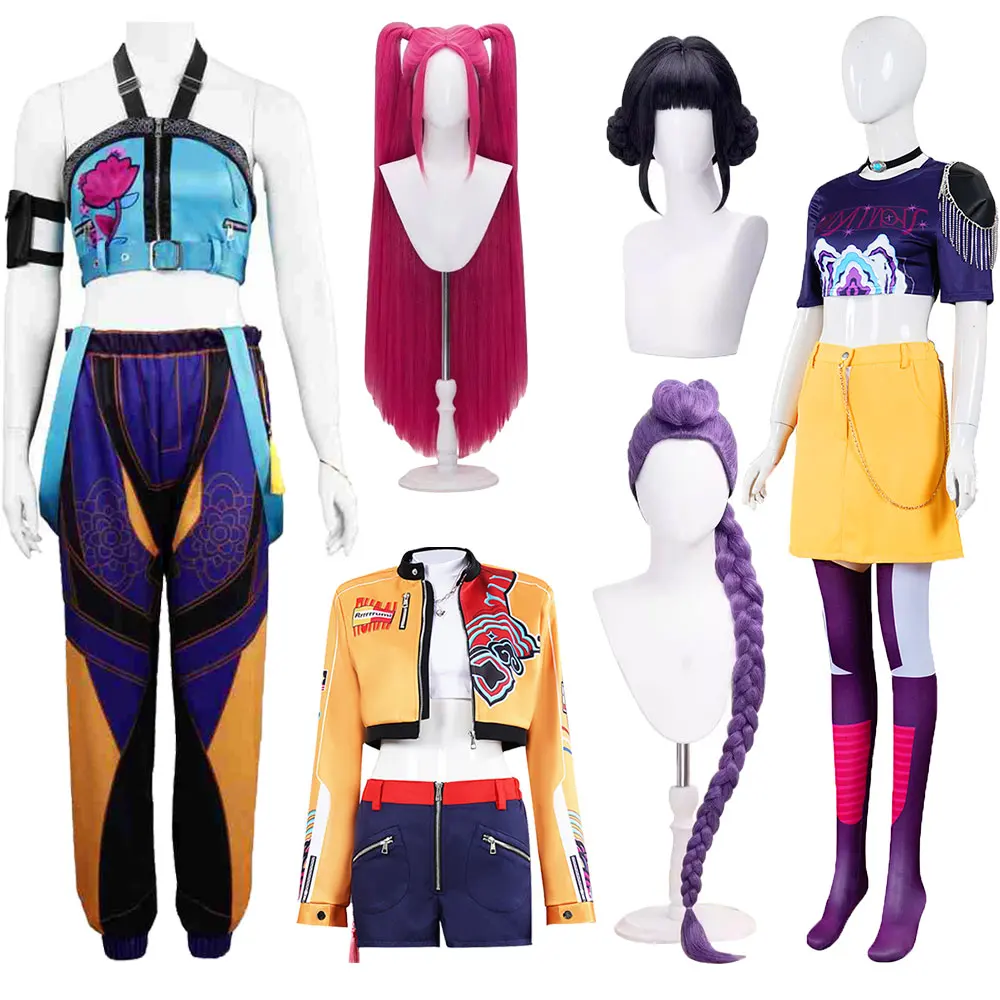Demon Hunters Character Costume Halloween Girls Adult Women Rumi Mira Zoey Costume Fashion K-Pop Star Performance Clothing Set