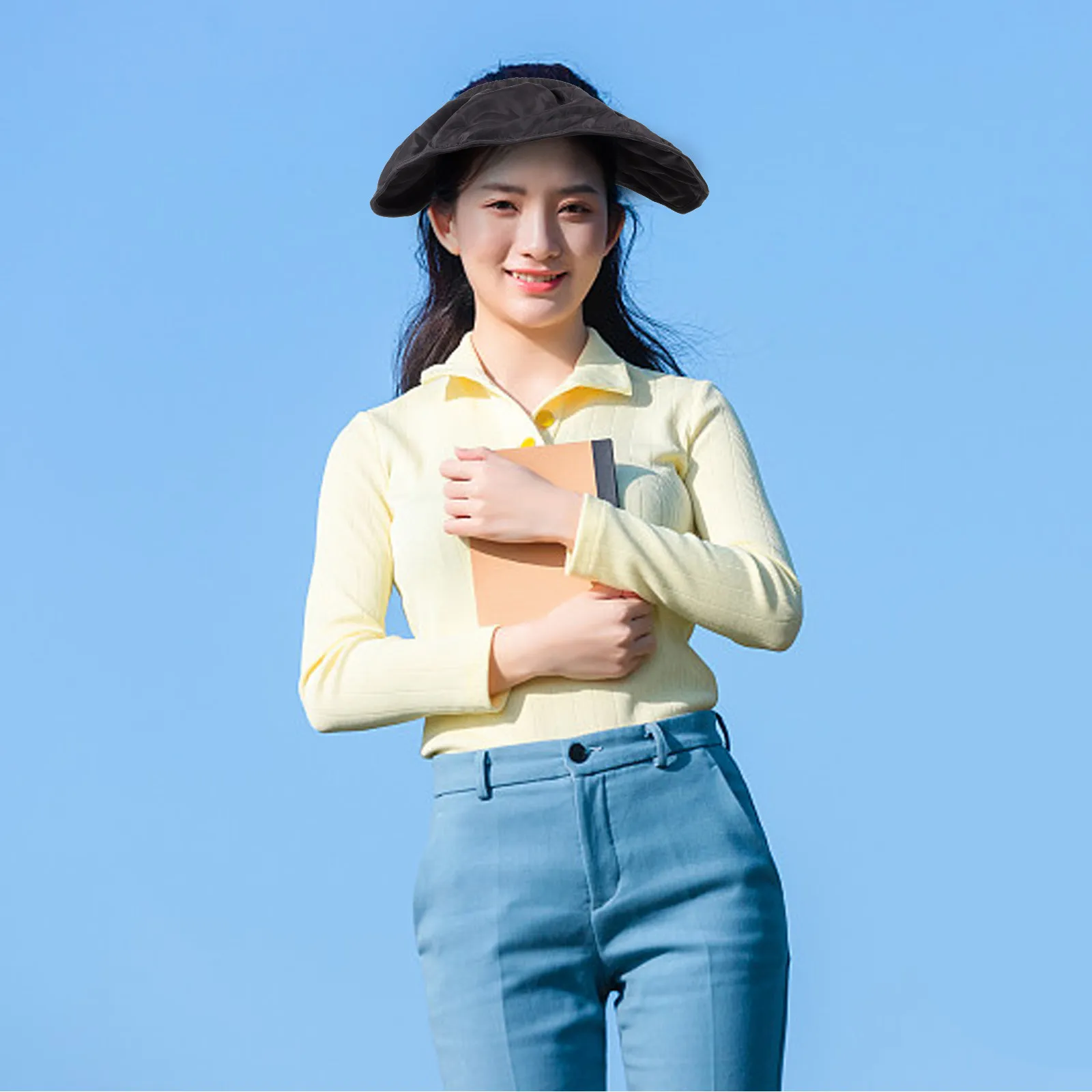 

Large Brim Sunshade Hat Summer Sunscreen Solid Color Outdoor Running Casual Sun Protection Wide Brim Breathable Adult Sun Hat