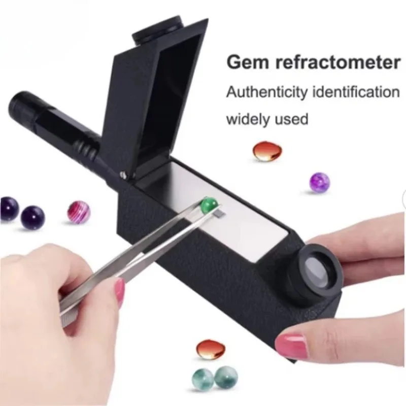 Hot Sale Gem Refractometer with Flashlight & Monochromatic Light Filter Professional Gemology Testing Equipment