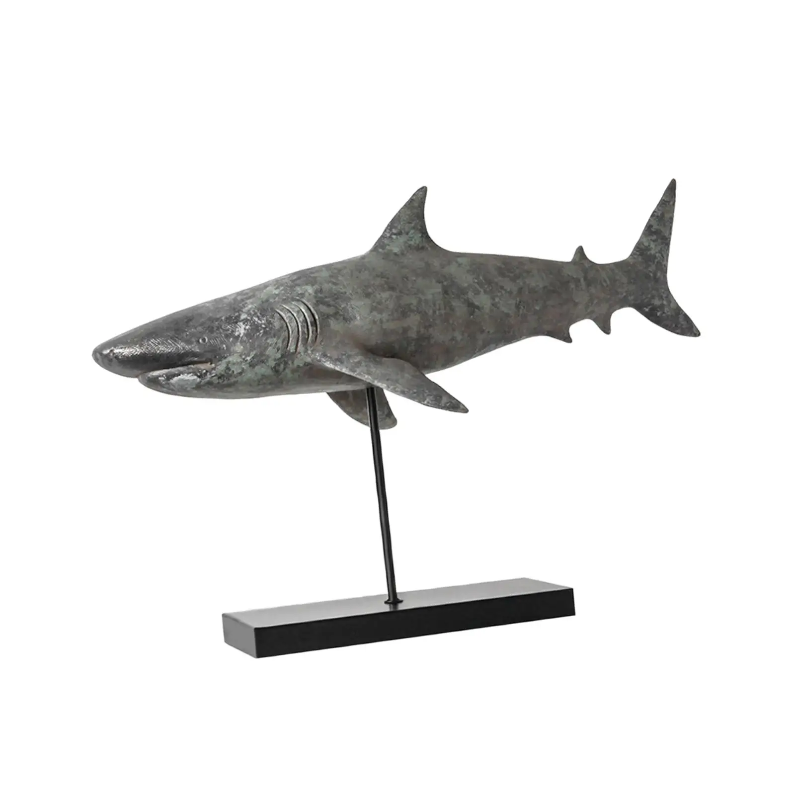 

Shark Decorative Figurine Vintage Style Home Decor Marine Animal Decoration for Living Room Indoor Housewarming Gifts Collector