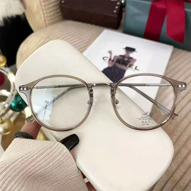 51-21-145 Glasses Round Frame Tortoiseshell Glasses Optical Prescription Glasses Small Frame Spectacle Frames Women Men