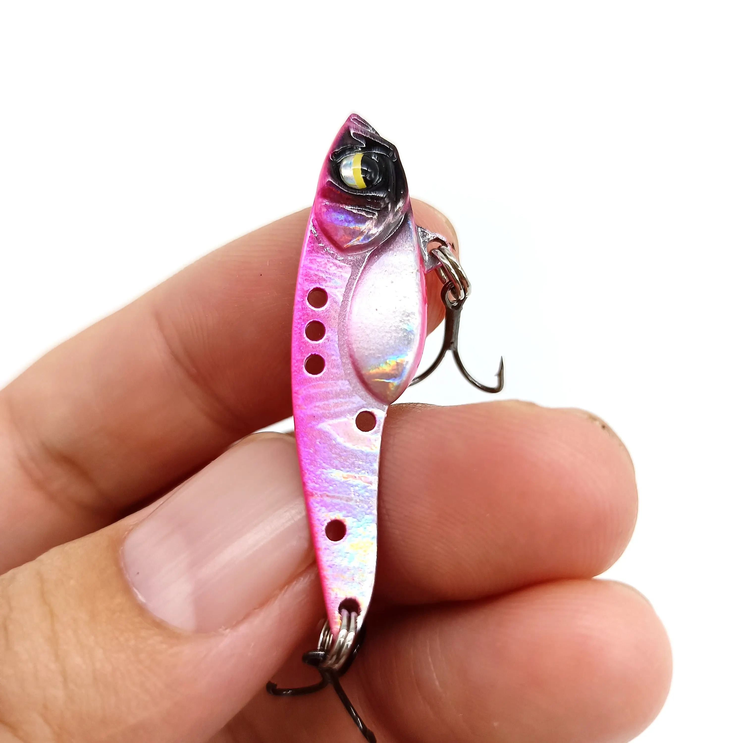 DUODUOYU 1PCS New Mini VIB Spoon Fishing Lure 3.5/5g/7g Metal Spinner Bait Crankbait Bass Artificial Hard Baits Fishing Tackle