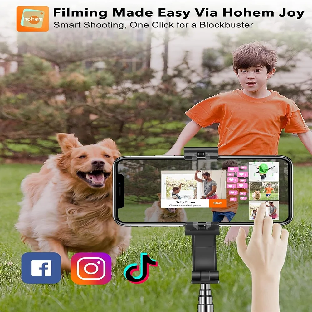 Hohem iSteady Q 2-Axis selfie stick for Smartphone with Auto face tracking tripod 360° rota with Remote Control for phone holder