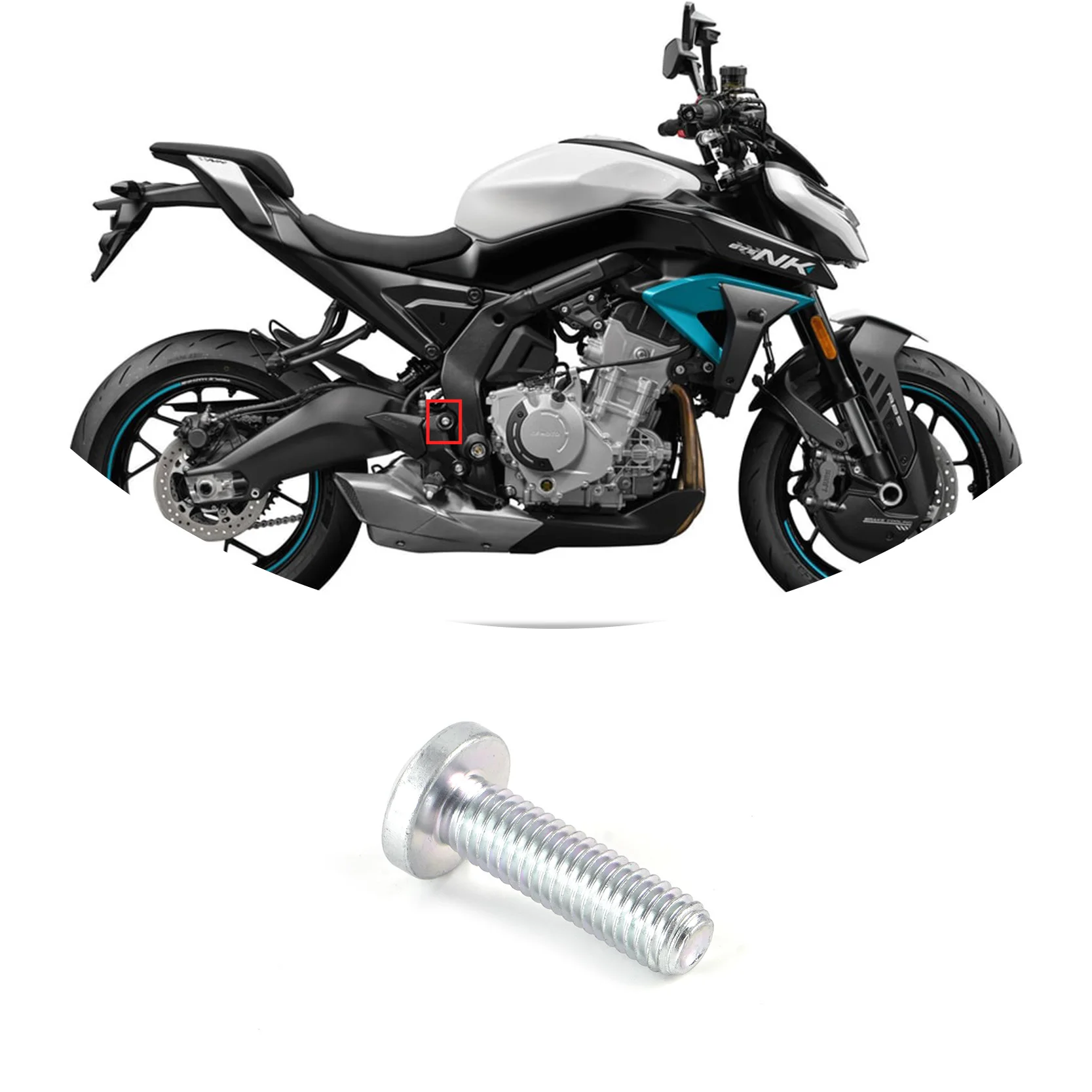 For CFMOTO 675NK Hex Socket Flange Screw​ M8×28 Moto Parts CF Moto 675 NK Motorcycle Accessories