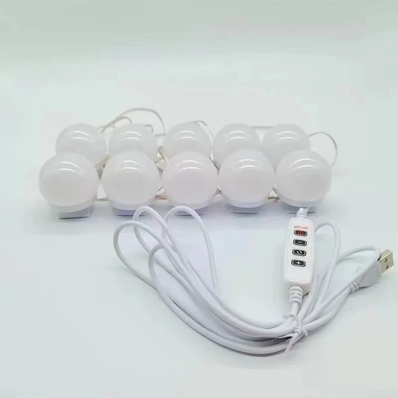Make-up Spiegel LED Glühbirnen Eitelkeit Lichter USB 12V Bad Schmink tisch Lampe dimmbare LED Eitelkeit Licht für Spiegel Licht – Detail 10