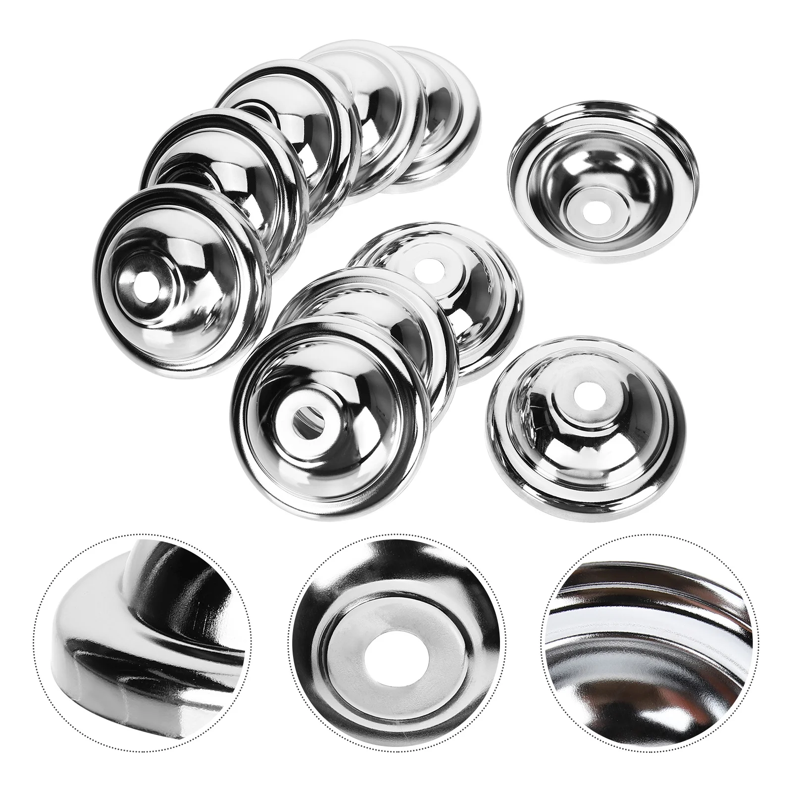 

10pcs Lamp Cover Case Premium Metal Rust-Resistant For Living Room Bedroom Study Room Ceiling Canopy Hardware Lighting