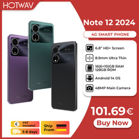 [Ship From Germany] HOTWAV Note 12 2024 Smartphone 6.8'' HD+ Android 14 6GB 128GB Mobile Phone 48MP 5160mAh Ultra-Thin Cellphone