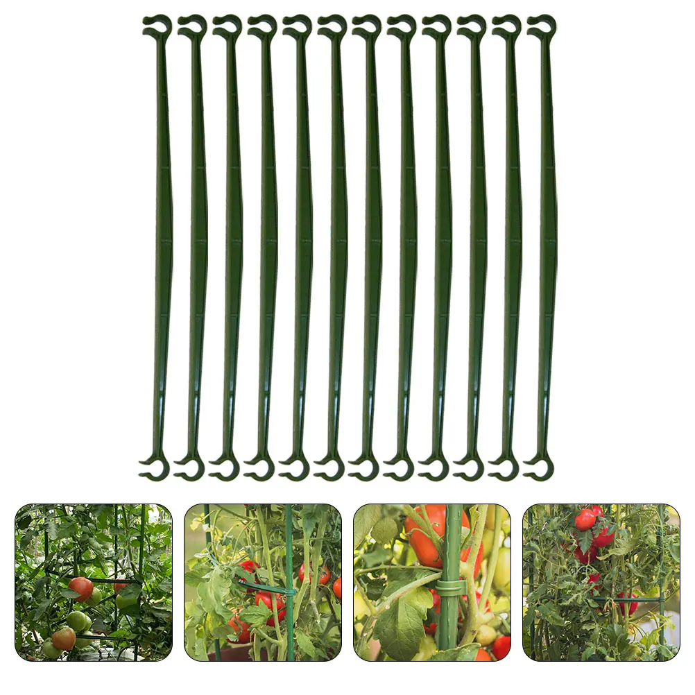 

12pcs Planting Rack Connector Gardening Tomato Cages Plastic Rod Sturdy Durable Lightweight Install Remove Vegetable Trellis