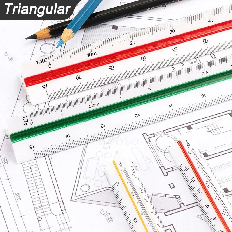 Multi-functional Triangular Rulers Parallel Ruler Scale Ruler Engineer Drafting Tool Architect Technical Tools Study Stationery