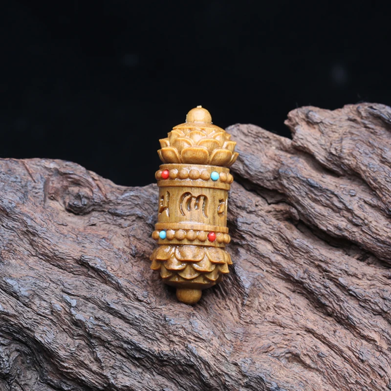 Wooden handicrafts handmade creative DIY six-character real word jewelry hanging jewelry production