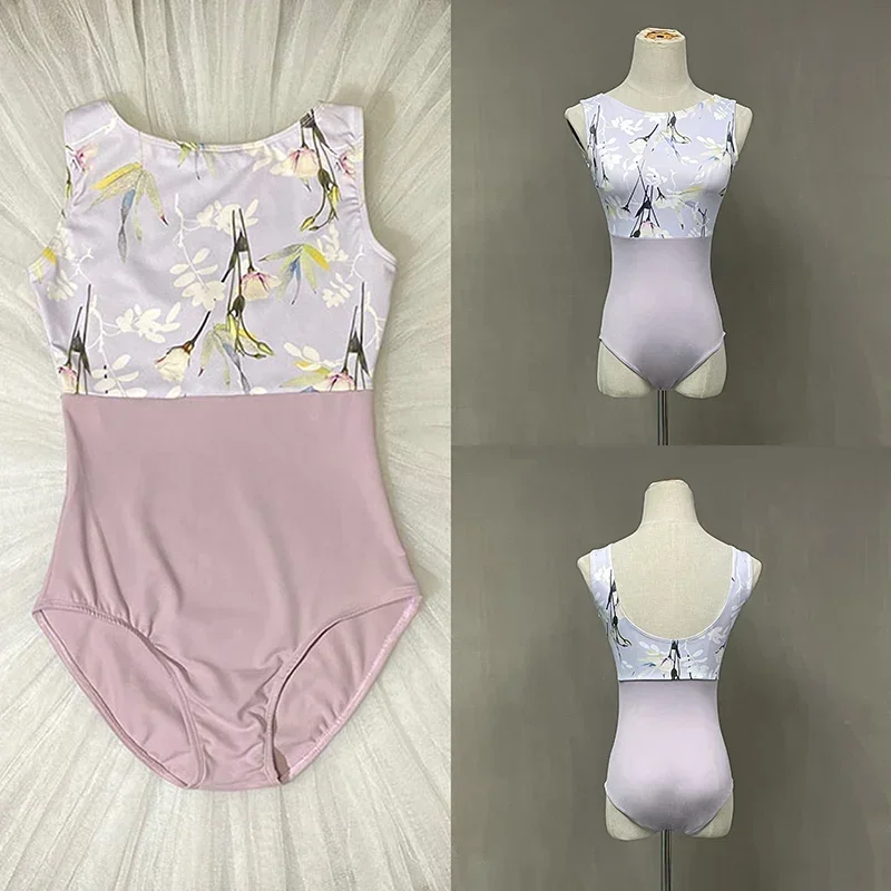 

Ballet Printing Leotard Adult High Quality Practice Ballet Vest Dancing Costume Women Gymnastics Leotard Dance Coverall