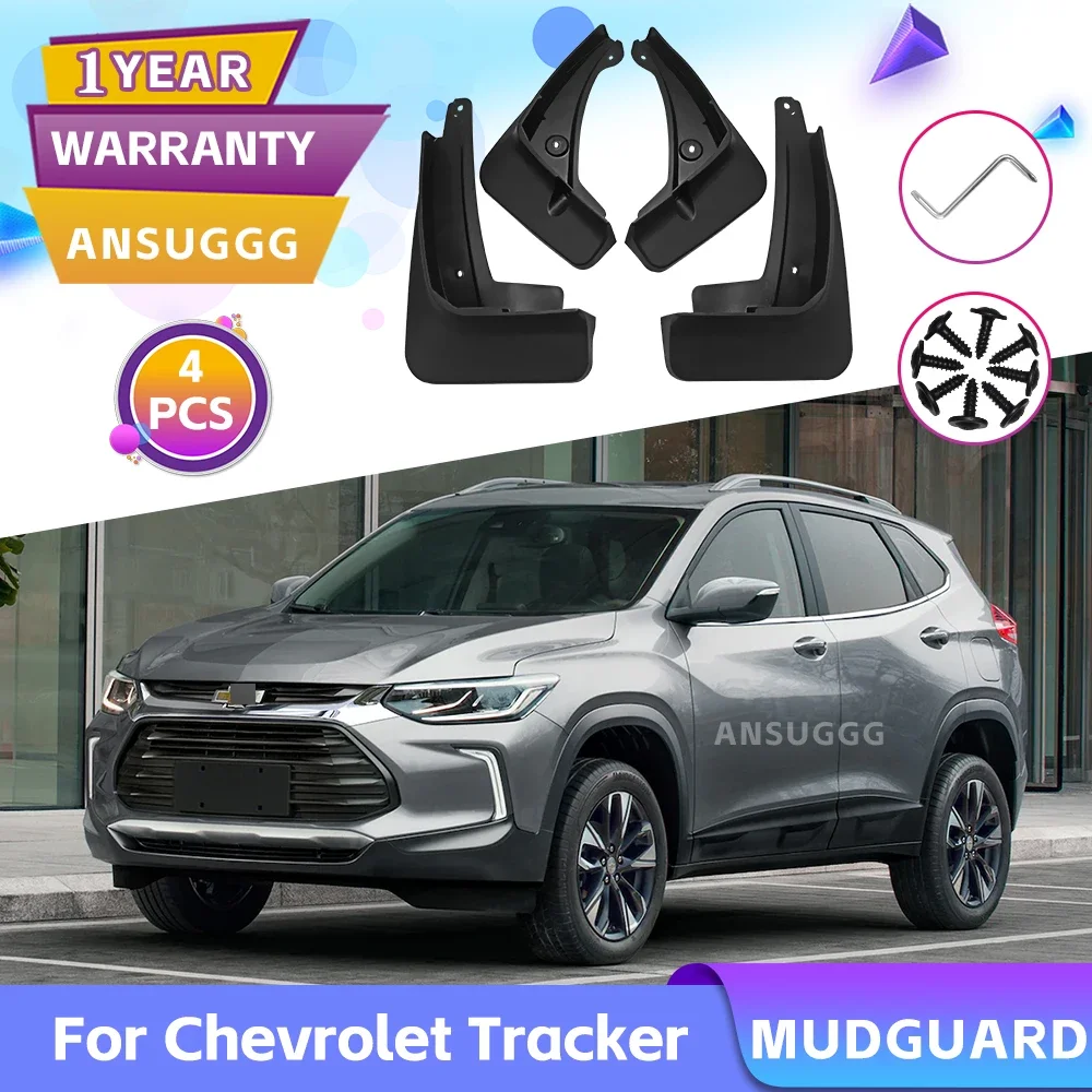 Mudguard For Chevrolet Tracker 2020-2023 2024 Mud Flaps Splash Guards MudFlap Car Accessories Front Rear Wheels Fender 4Pcs