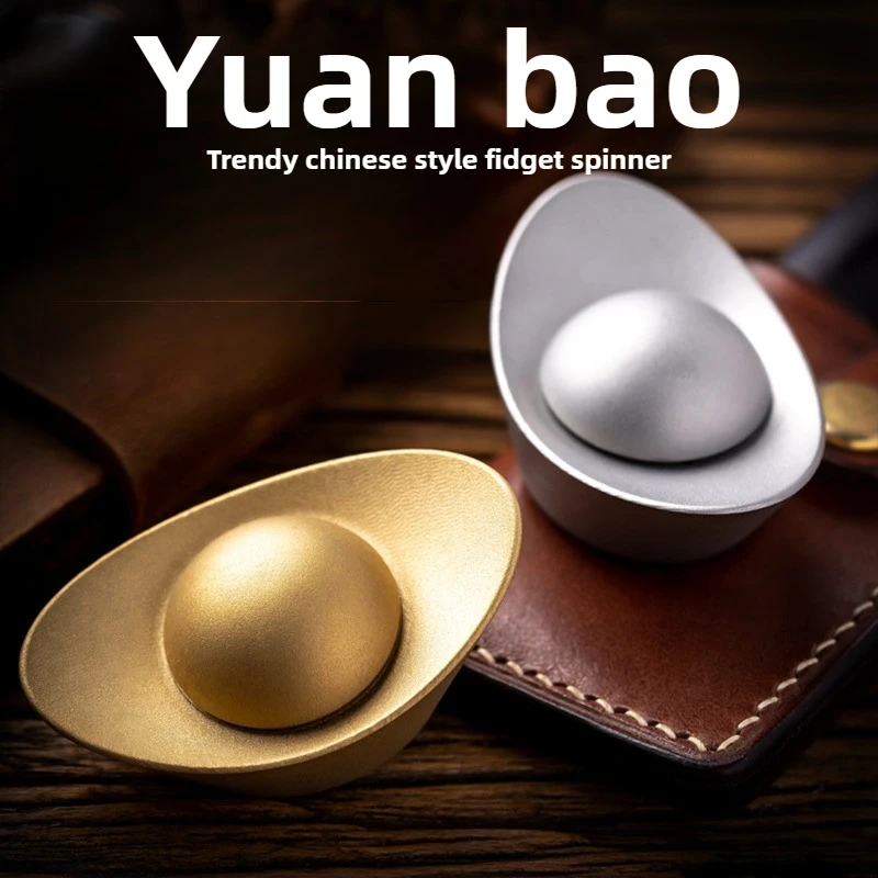 Seiko Intelligent Manufacturing EDC Chinese Style Yuanbao Mechanical Metal Fidget Spinner Decompression Desktop Toy