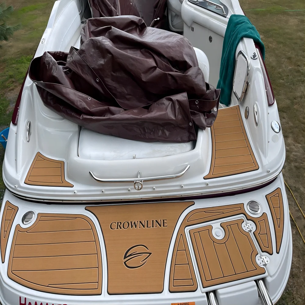 2011 Crownline 270 BR Schwimmplattform Cockpitboot EVA-Schaum Teak Deck Bodenpolster Seadek MarineMat Gatorstep Style Selbstklebend