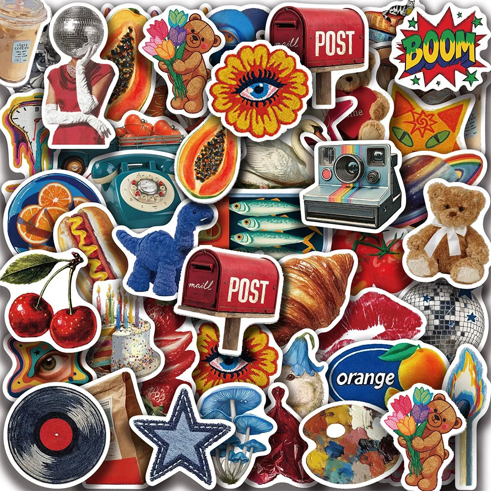 10/30/50 Stück Vintage Y2K Cartoon Ästhetische Aufkleber Wasserfeste Graffiti Skateboard Handy Gepäck Niedliche Mädchen Deko-Sticker Spielzeug
