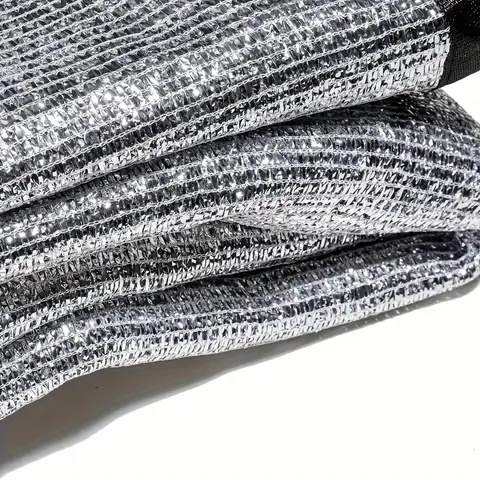 Paño de sombra de aluminio, red de parasol de aluminio, tela de malla de sombra, tela de bloqueador solar, reflejo el sol, sombra para mascotas, cubierta de jardín, dosel con Gro