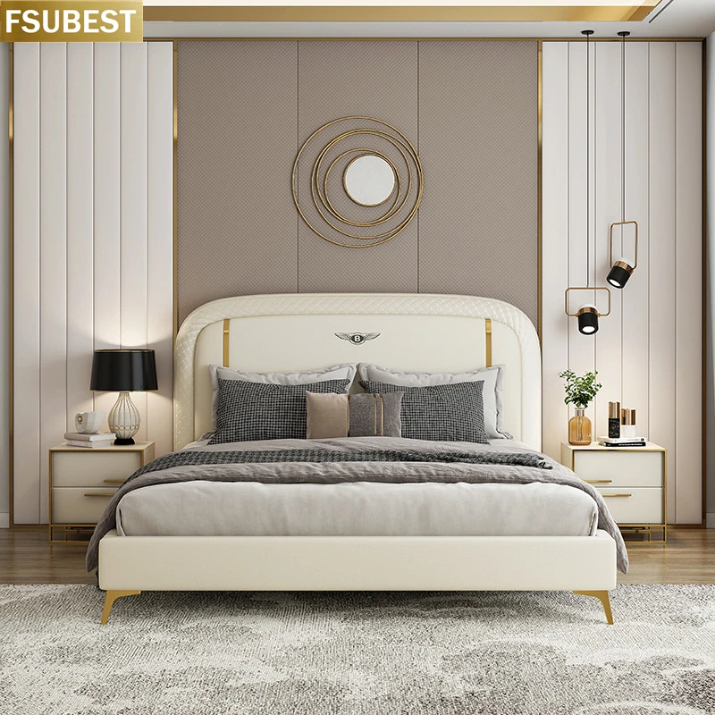 Hotel King Queen Size Bed Frame Bed Frame King Camas De Casal De Luxo Double Bed Lit En Bois 2 Persoons Bed King Beds